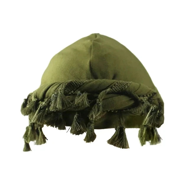 Men Hat Punk Burr Trim Twisted Tail Fringe Cotton Bandana Hat Hop Turban Hats Head Wrap Beanie Cap Solid Color Docker Hat